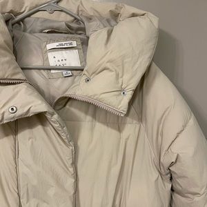 A New Day Long Beige Puffer Jacket